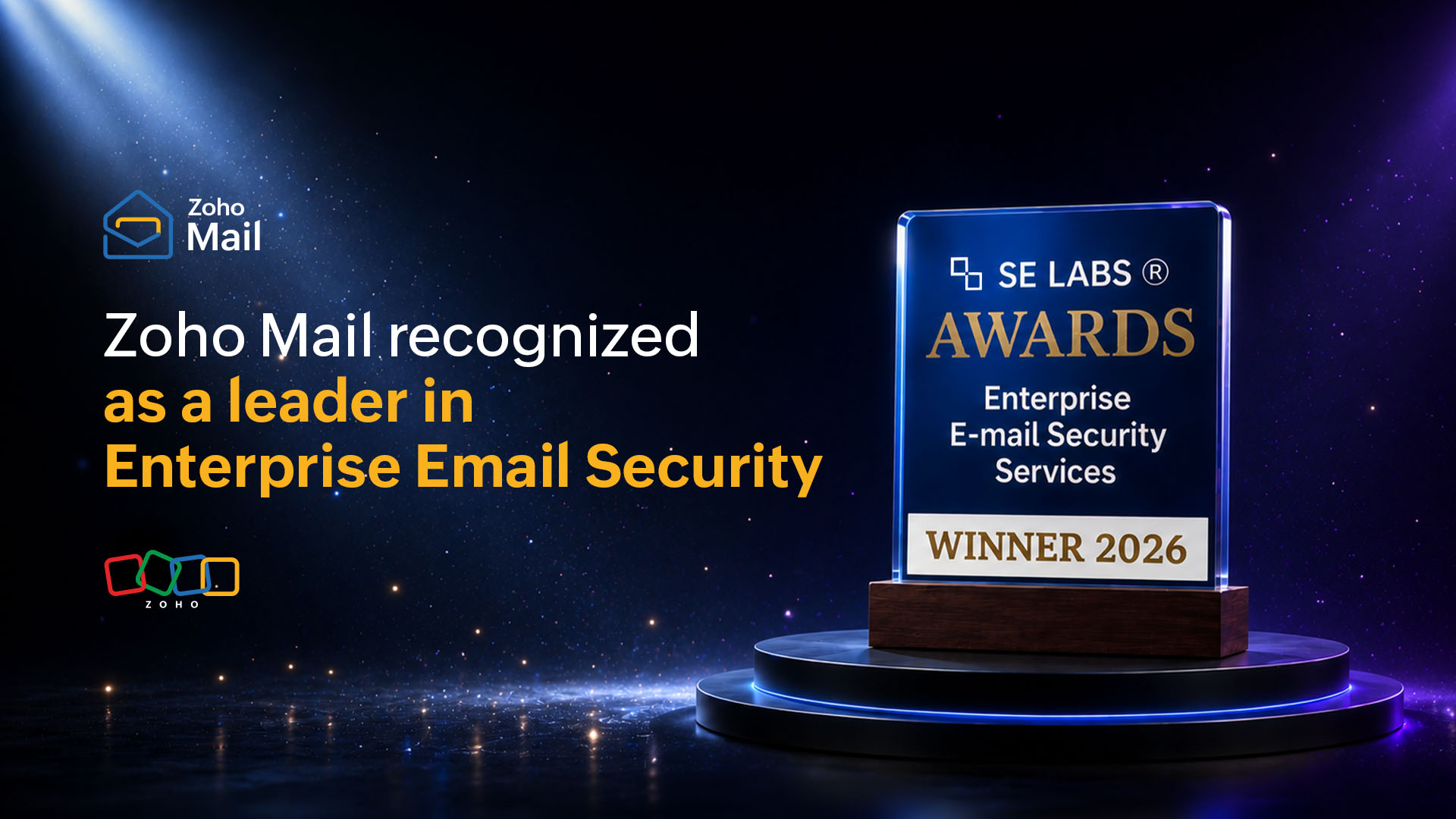 Zoho Mail recognized as a leader in Enterprise Email Security